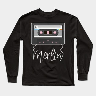 Classic Merlin Proud Name Quotes 70s 80s 90s Long Sleeve T-Shirt